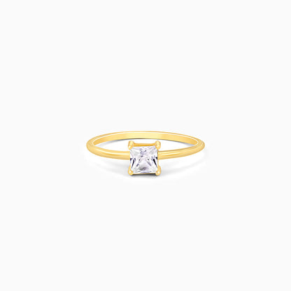 Golden Cubic Beauty Ring