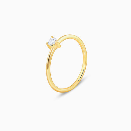 Golden Little Heart Ring