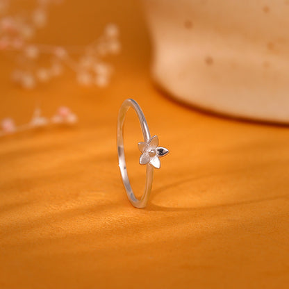 Silver Dendrobium Ring