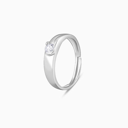 Silver Fibonacci Flow Ring For Him