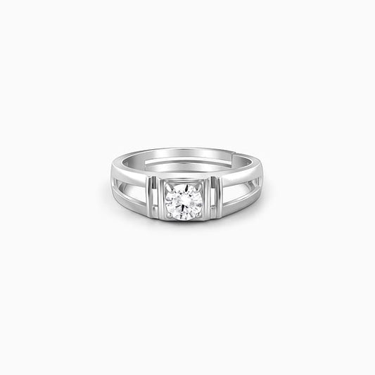Silver Rock-Solid Men's Ring