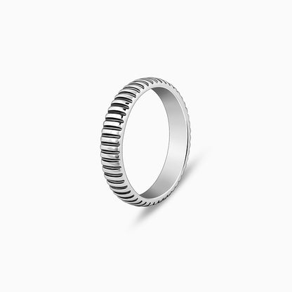 Oxidised Silver Modest Leader Ring For Him