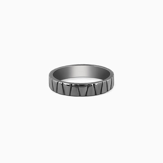 Black Rhodium Knight Ring For Him