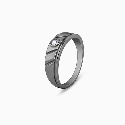 Black Rhodium Mighty Grip Ring For Him