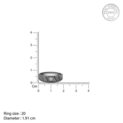 Black Rhodium Mighty Grip Ring For Him