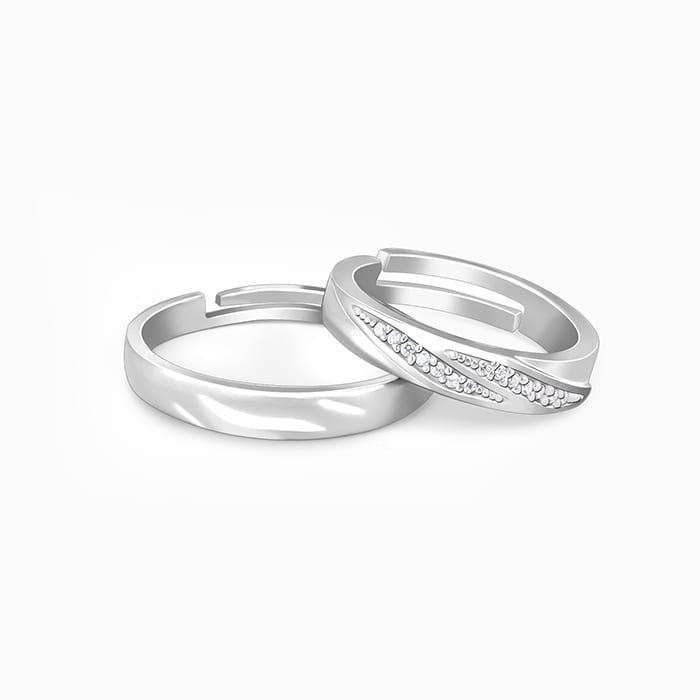 Sterling Silver Forever Couple Rings - Silver Palace