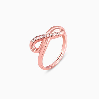 Rose Gold Twist & Turns Zircon Ring