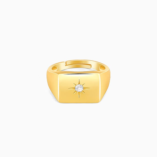 Golden Rise Star Ring for Him