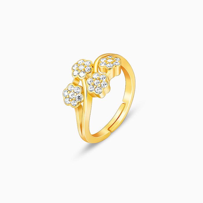 Golden Floral Fantasy Ring