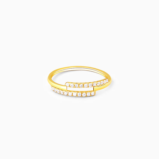 Golden Stacked Chic Ring