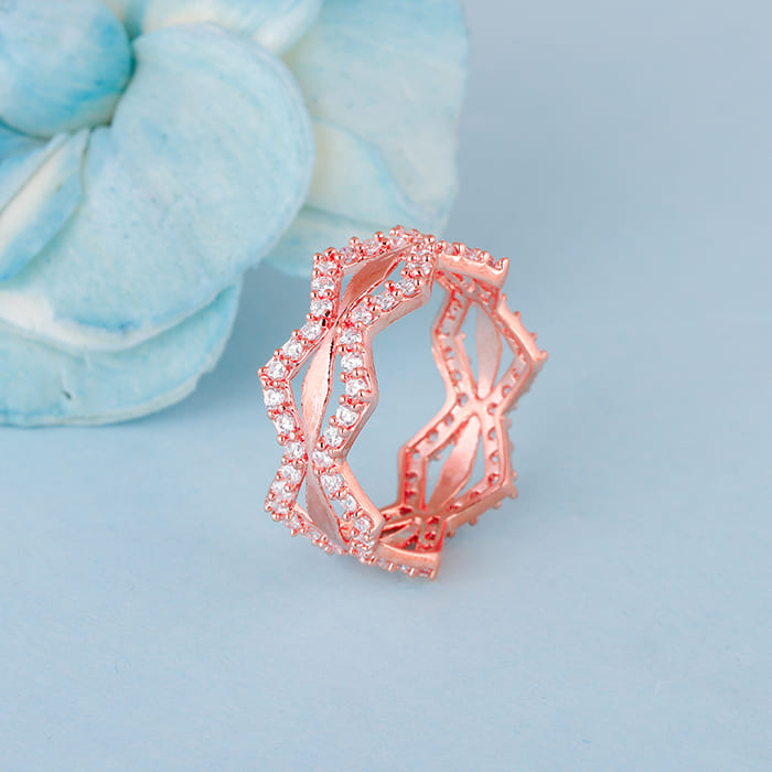 Rose Gold Wavy Dreams Ring