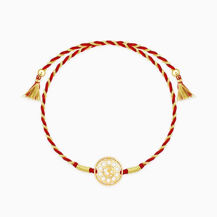 Golden Circular Om Rakhi