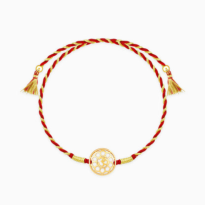 Golden Circular Om Rakhi