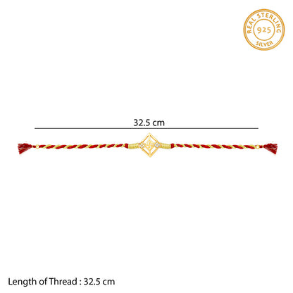 Golden Swastik Square Rakhi