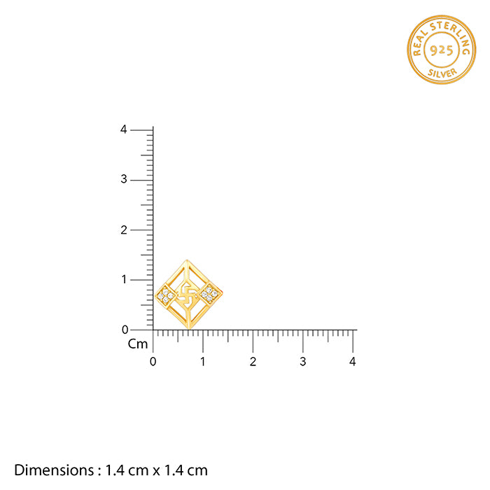 Golden Swastik Square Rakhi