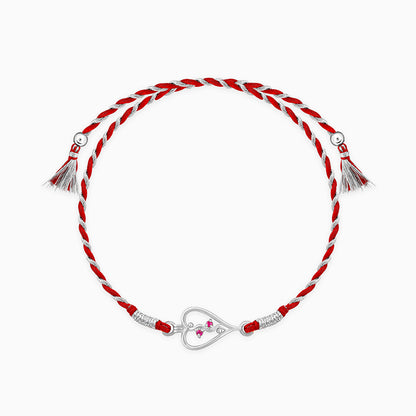 Silver Sibling Connection Rakhi