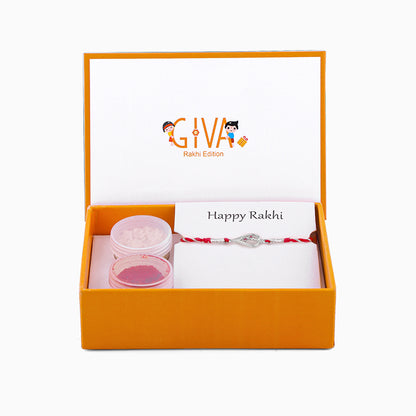 Silver Sibling Connection Rakhi