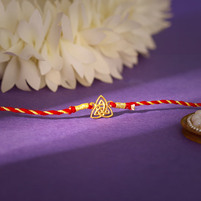 Golden Trinity Rakhi