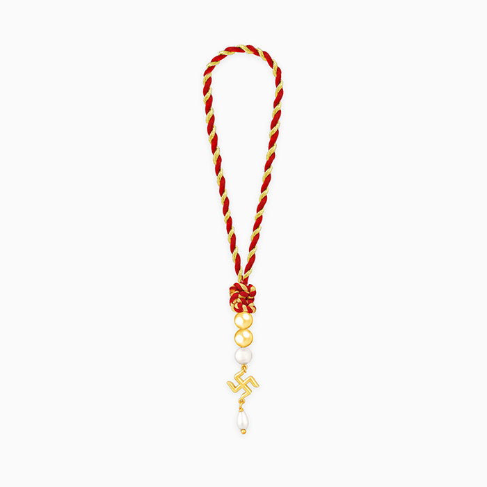 Golden Blissful Swastik Lumba Rakhi