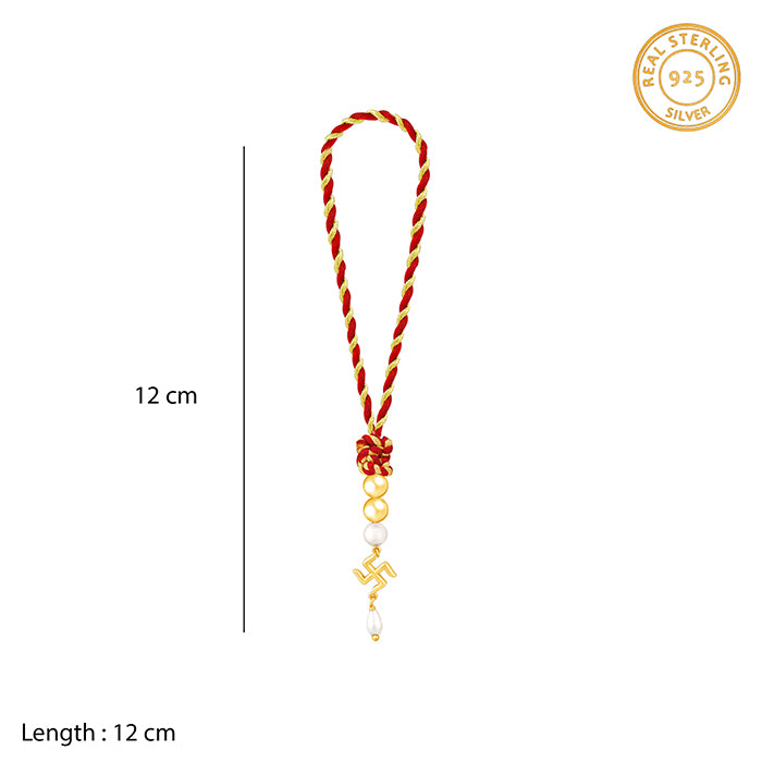 Golden Blissful Swastik Lumba Rakhi