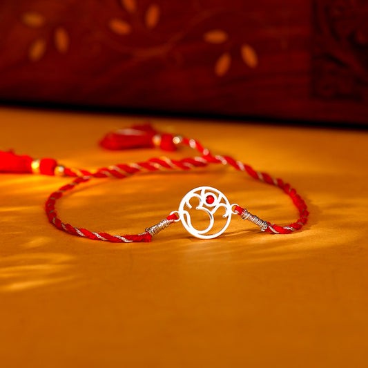 Silver Divine Om Rakhi