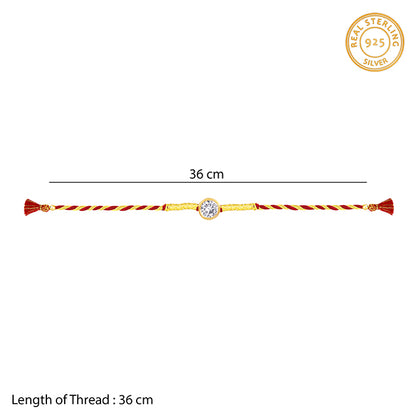 Golden Sphere Zircon Rakhi