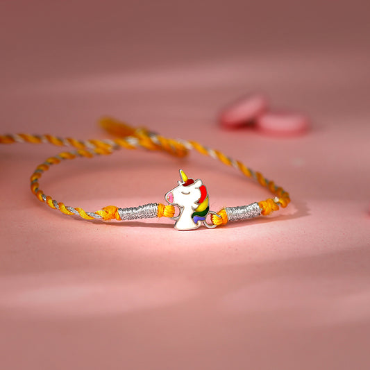 Silver Unicorn Rakhi for Kids