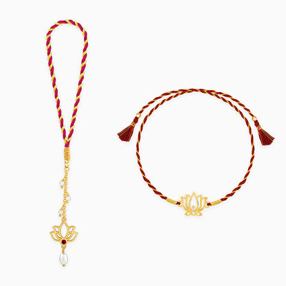 The Exquisite Duo Bhaiya-Bhabhi Rakhi Set of 2