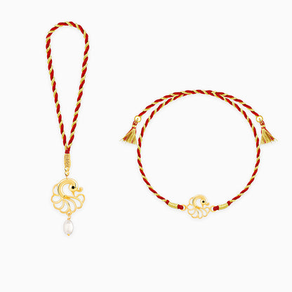 Rakhi Combo for Bhai & Bhabhi (Rakhi Set of 2)