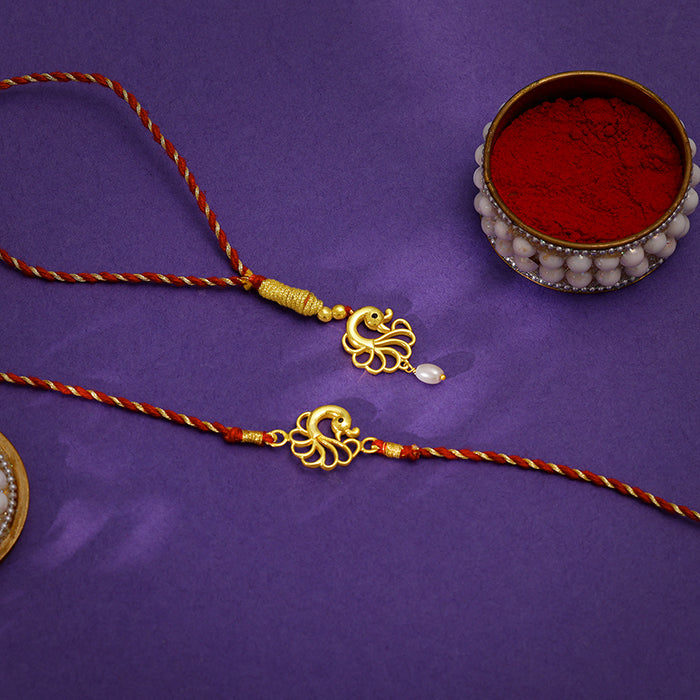 Rakhi Combo for Bhai & Bhabhi (Rakhi Set of 2)