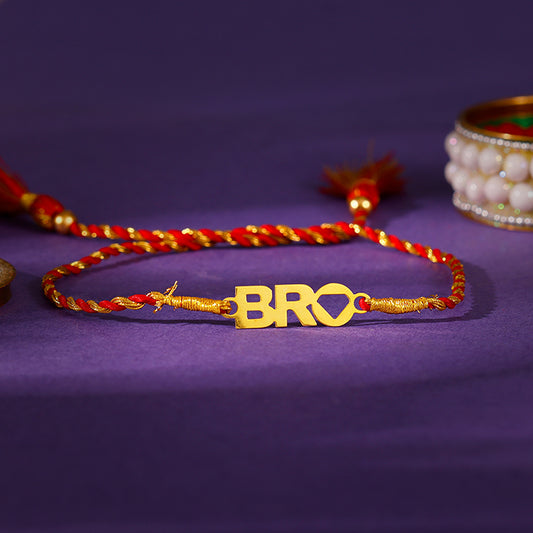 Golden Perfect BRO Rakhi