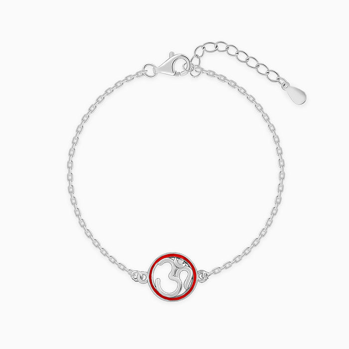 Silver Classic Om Bracelet Rakhi