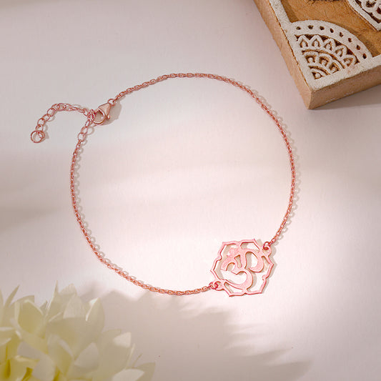 Rose Gold Omkara Rakhi