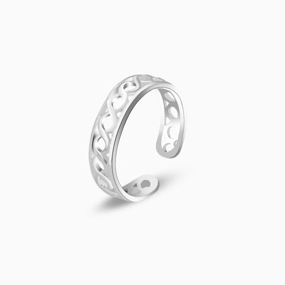 Silver Alluring Carvings Toe Rings