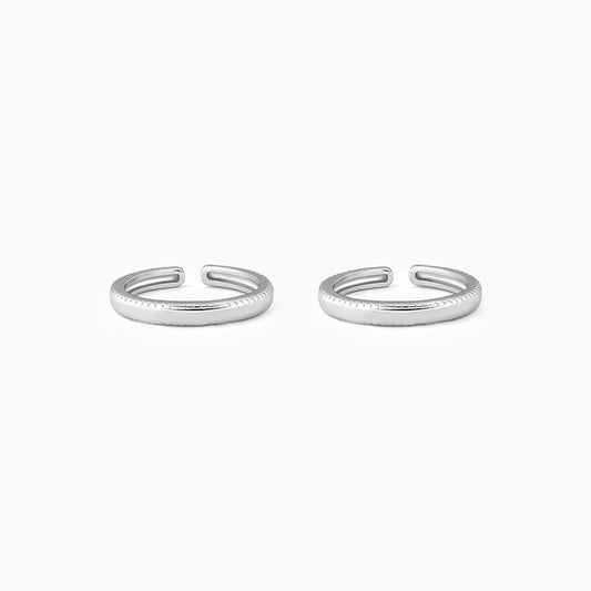 Silver Love Yourself Toe Rings