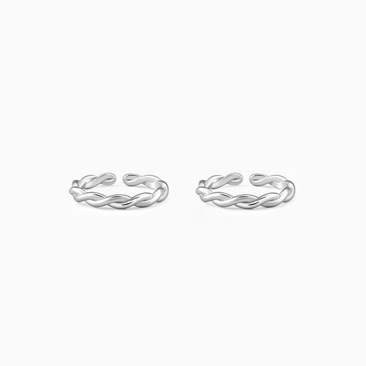 Silver Swirl Toe Rings