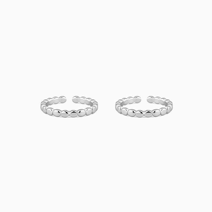 Silver Beauty of Elegance Toe Rings