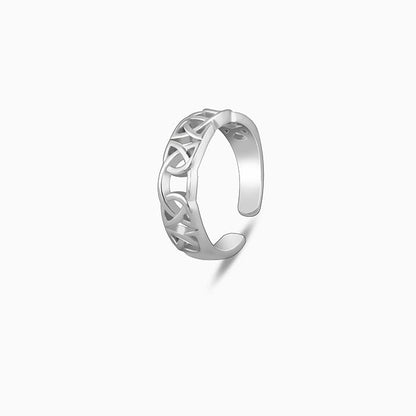 Silver Dancing Waves Toe Rings