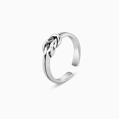 Oxidised Silver Love Knot Toe Rings