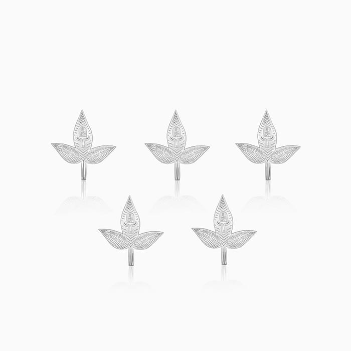 Pure Silver Bel Patra Pack of Five