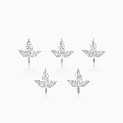 Pure Silver Bel Patra Pack of Five