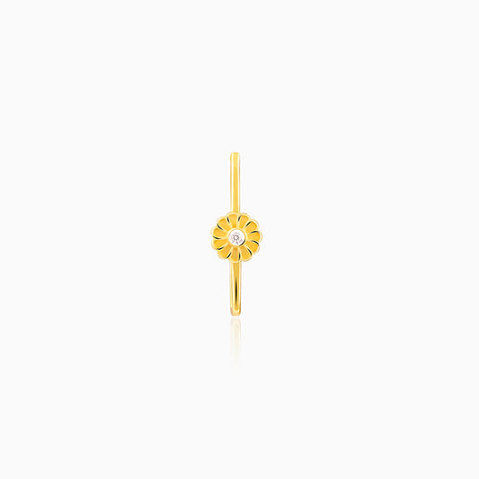 Golden Zirconia Sunflower Watch Band