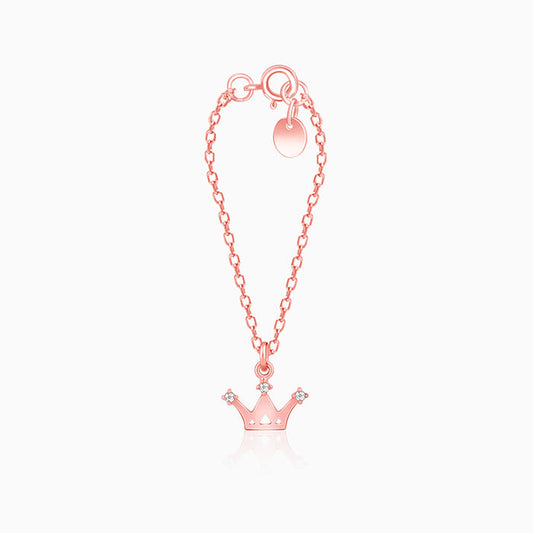 Rose Gold Crown Watch Charm