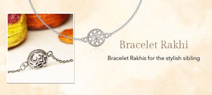 Veera Silver Cz Rakhi Bracelet | Raj Jewels