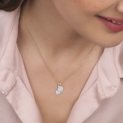 Gold Cheerful Cherry Diamond Pendant