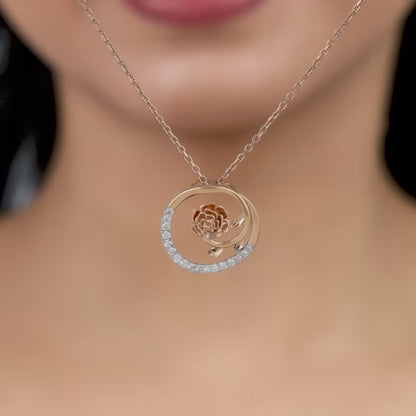 Rose Gold Blissful Shine Diamond Pendant