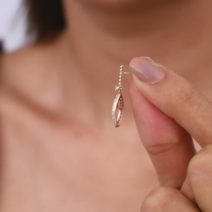 Rose Gold Gleam Diamond Earrings