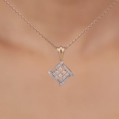 Rose Gold Enigma Diamond Pendant