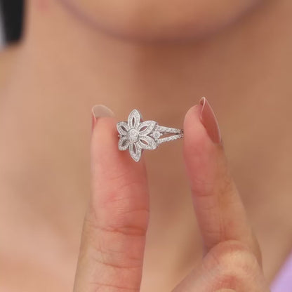 Silver Flower Of The Field Ring