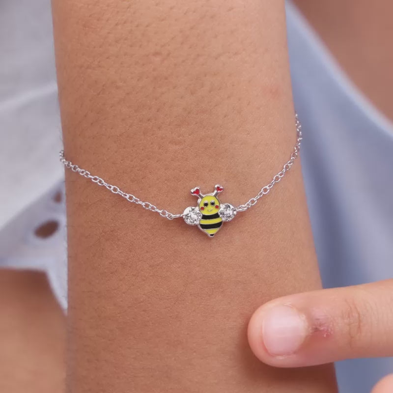 Silver bumble store bee bracelet